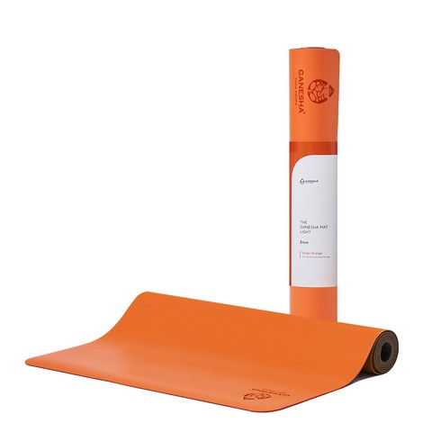 가네샤요가프랍스 가네샤 요가매트 라이트 3mm, TangoOrange, 1개