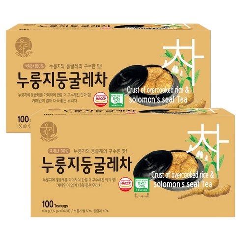 우리차 누룽지 둥굴레차, 1.5g, 100개입, 2개