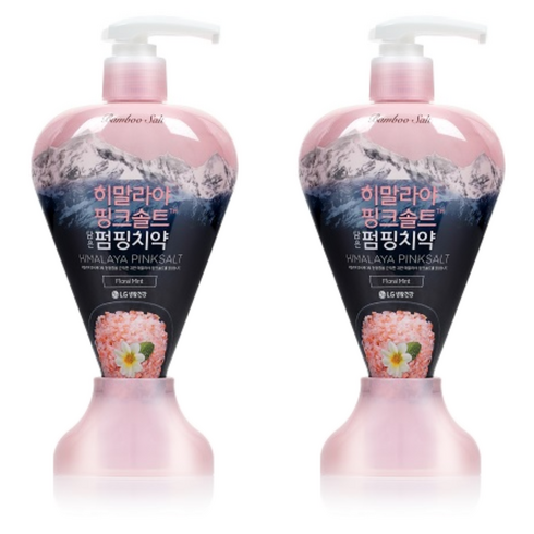 히말라야핑크솔트 담은 펌핑치약 플로럴, 285g, 2개
