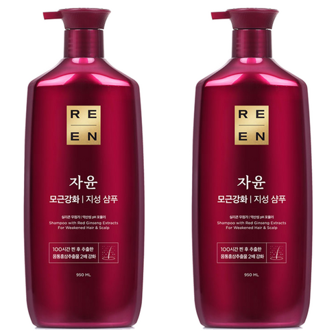 리엔 자윤 모근강화 지성 샴푸, 950ml, 2개