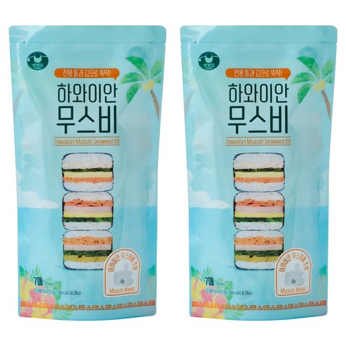 만전김 하와이안 무스비 키트, 8g, 2개