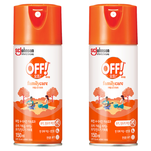 OFF 에어로졸 모기기피 스프레이, 150ml, 2개