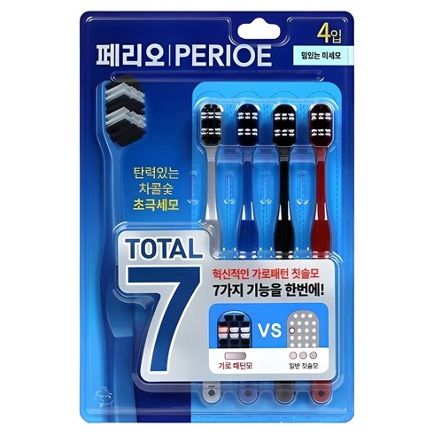 페리오 토탈7 칫솔, 4개입, 1개
