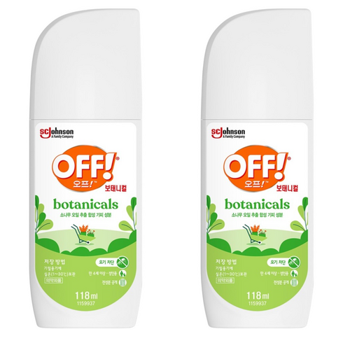 OFF 보태니컬 미스트 모기기피제, 118ml, 2개