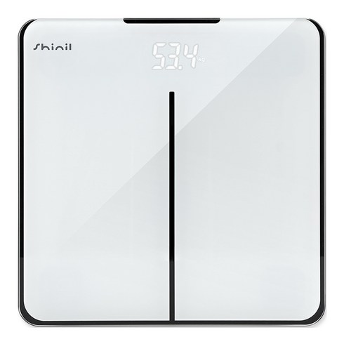 신일 전자식 강화유리 정밀 센서 슬림 체중계 6mm, SHM-2505, 화이트, 1개