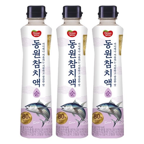 동원 참치액 순, 500g, 3개
