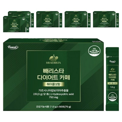 퍼니트 빼리스타 다이어트 카페 헤이즐넛향 50p, 75g, 6개