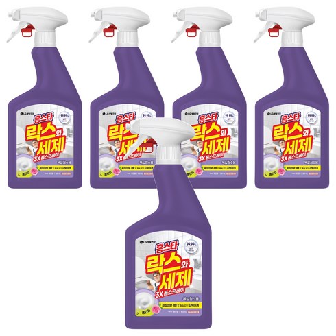 홈스타 락스와세제 3X 폼스프레이 후로랄 욕실청소용, 5개, 900ml