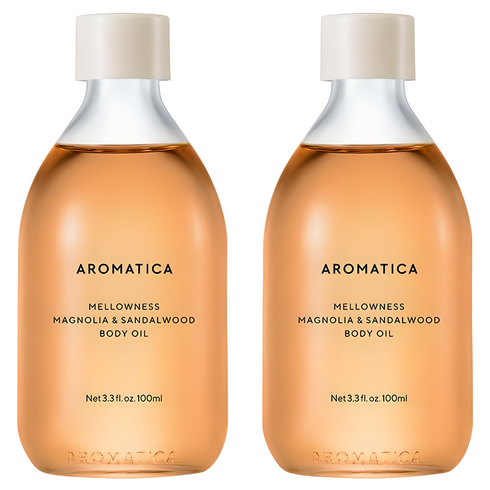 아로마티카 멜로우니스 바디오일 매그놀리아 & 샌달우드향, 100ml, 2개
