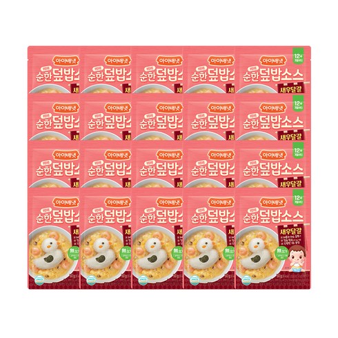 아이배냇 베베 순한 덮밥소스, 50g, 20개, 혼합맛(새우/달걀)