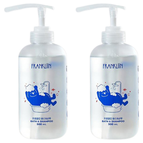 FRANKLIIN 바스 앤 샴푸, 500ml, 2개