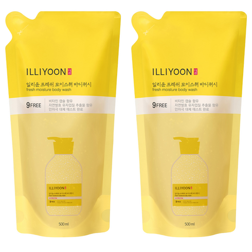 일리윤 프레쉬 모이스춰 바디워시 리필, 500ml, 2개