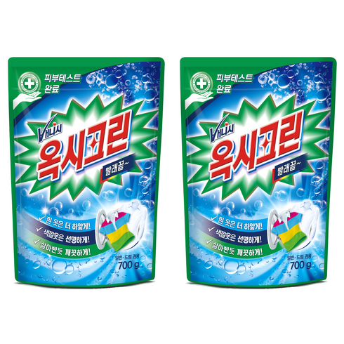 옥시크린 분말형 표백제, 700g, 1개입, 2개