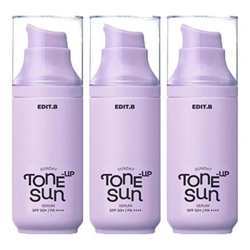 에딧비 선데이 톤업 선 세럼 SPF50+ PA++++, 55ml, 3개
