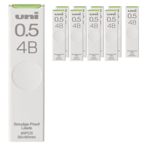 유니볼 오피스허브 샤프심 4B UL-S-0.5, 0.5mm, 10개