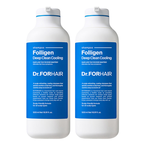 닥터포헤어 딥 클린 쿨링 샴푸, 500ml, 2개