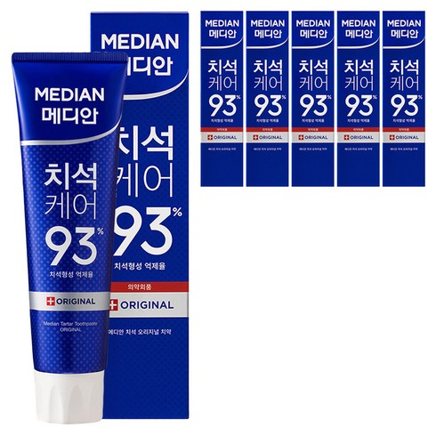 메디안 치석 오리지널 치약, 120g, 6개
