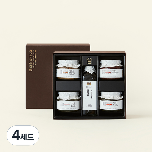 고려전통식품 기순도 Heritage 고마운 정성 9호 선물 세트 + 쇼핑백, 4세트, 250g