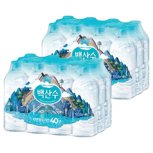 백산수 생수 무라벨, 1L, 24개