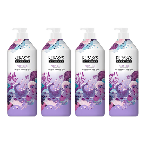 케라시스 퍼퓸 린스 바이올렛 로즈, 1L, 4개