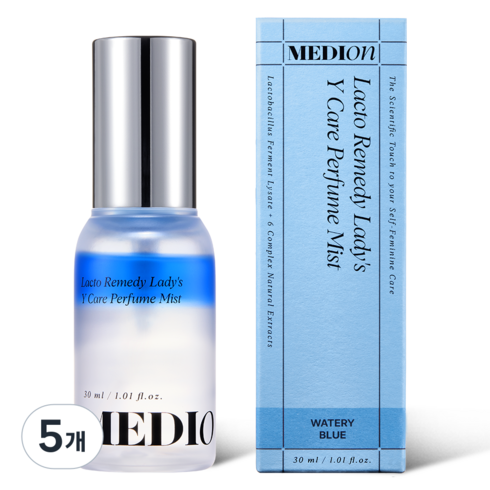 메디온 락토리메디 레이디스 퍼퓸미스트 이너퍼퓸 워터리블루, 30ml, 5개