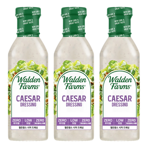 월든팜스 시저 드레싱 소스, 3개, 355ml