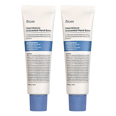 아토99 고보습 핸드 밤 무향, 50ml, 2개