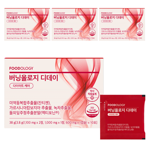 푸드올로지 버닝올로지 디데이 다이어트 케어, 10회분, 4개