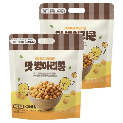 촉촉하고 부드러운 맛 병아리콩 20p, 400g, 2개