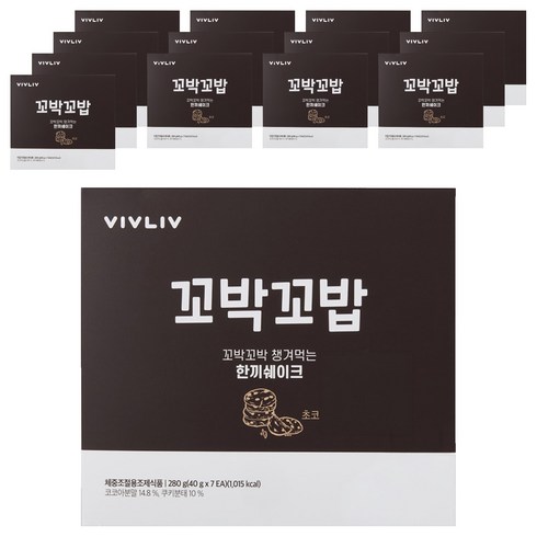 비브리브 꼬박꼬밥 체중조절용 조제식품 초코, 40g, 14개