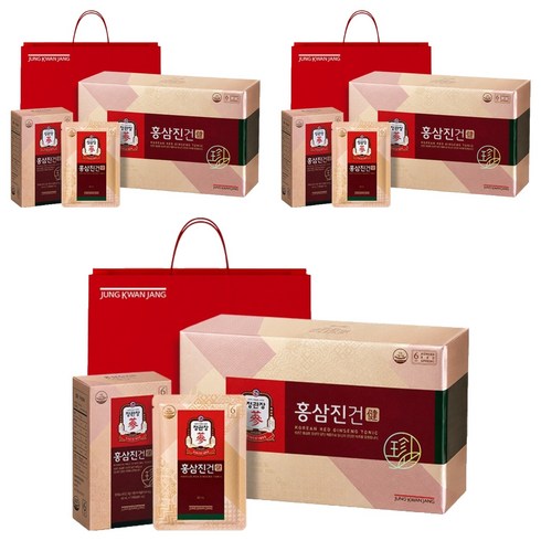 정관장 홍삼진건 + 쇼핑백, 30회분, 1.2L, 3개