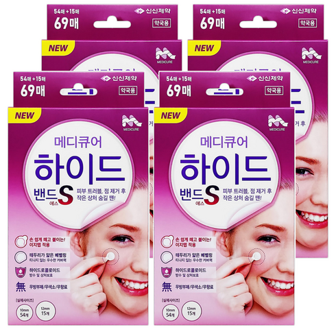신신제약 메디큐어 하이드밴드S 하이드로콜로이드 스팟패치, 4개, 69개입