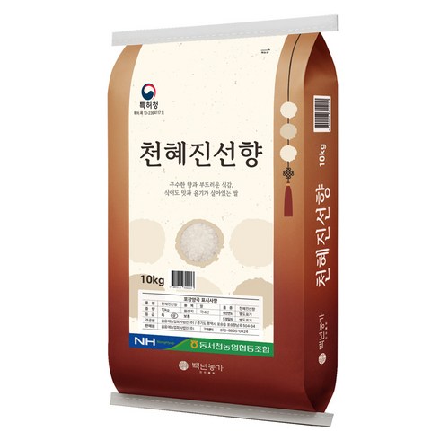 백년농가 천혜진선향 백미 상등급, 1개, 10kg