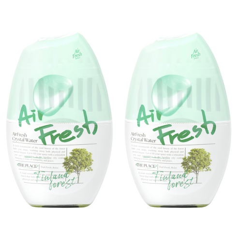 에어후레쉬 크리스탈워터 실내용 대용량 방향제 본품, 400ml, 2개, 포레스트향