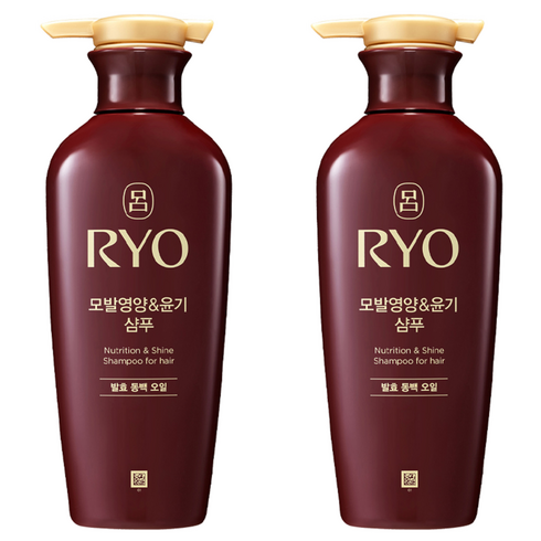 려 모발영양&윤기 샴푸 발효 동백 오일, 400ml, 2개
