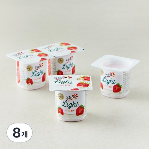 요플레 라이트 딸기, 80g, 8개