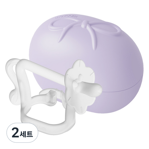 모윰 유아용 스타터 사자 치발기 세트, 치발기 + 케이스, 퓨어네츄럴, 2세트