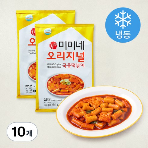 미미네 오리지널 국물떡볶이 (밀떡) (냉동), 570g, 10개