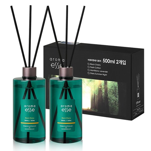 아로마엣세 센트클래식 대용량 디퓨저, 블랙체리, 500ml, 2개