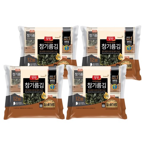 양반 참기름 김, 4.5g, 48개