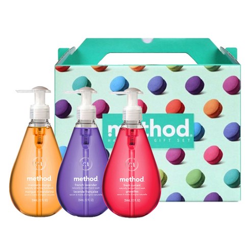 메소드 고보습 핸드워시 3종 세트 만다린 망고+후레쉬 커런트+프렌치 라벤더 향, 354ml, 1개