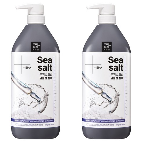 미쟝센 헤어 앤 스칼프 딥클린 부스터 샴푸 씨쏠트, 800g, 2개