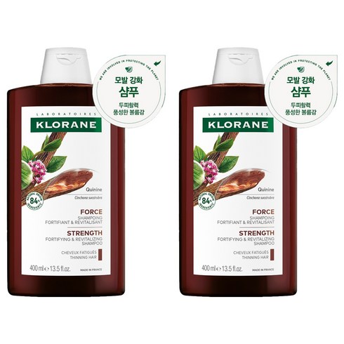 클로란 퀴닌 샴푸, 400ml, 2개