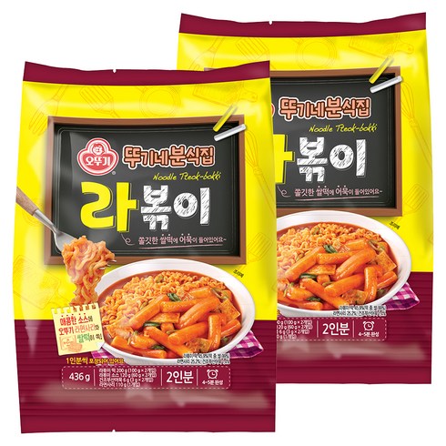 오뚜기 뚜기네분식집 라볶이, 2개, 436g