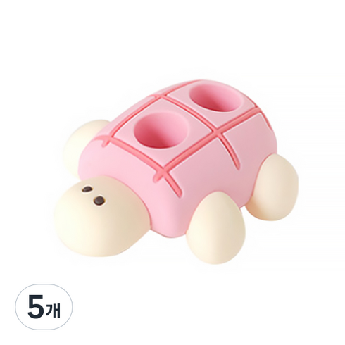 브런치브라더 터틀 칫솔꽂이, 핑크, 5개