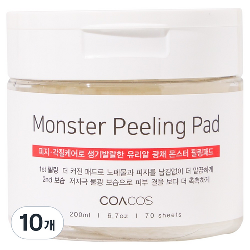 코아코스 몬스터 필링패드 200ml, 70개입, 10개