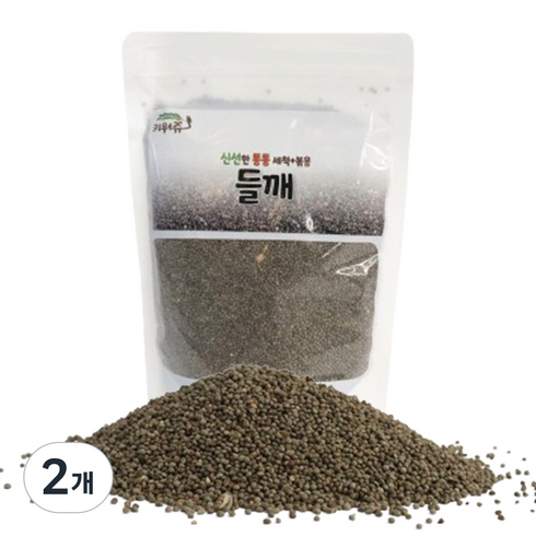 키워쥬 신선한 통통 세척 + 볶음 들깨, 500g, 2개