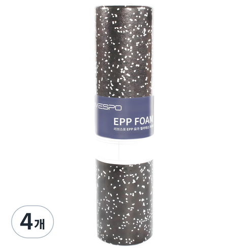 리브스포 EPP 요가 필라테스 마사지 스트레칭 폼롤러, 블랙화이트, 4개