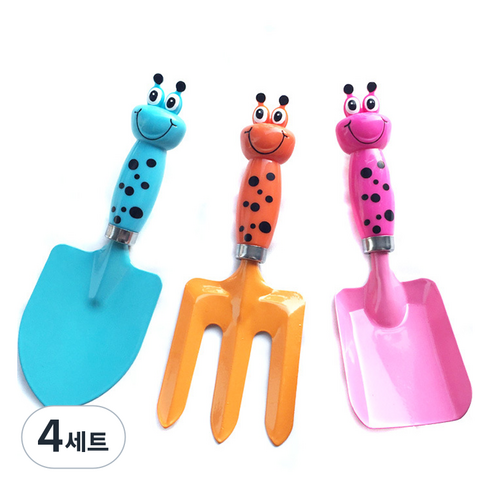 비투윈 예쁜 모종삽 둥근 + 사각 + 포크 세트, 4세트