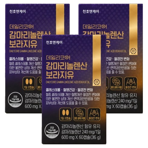 데일리코어 감마리놀렌산 보라지유, 60정, 3개